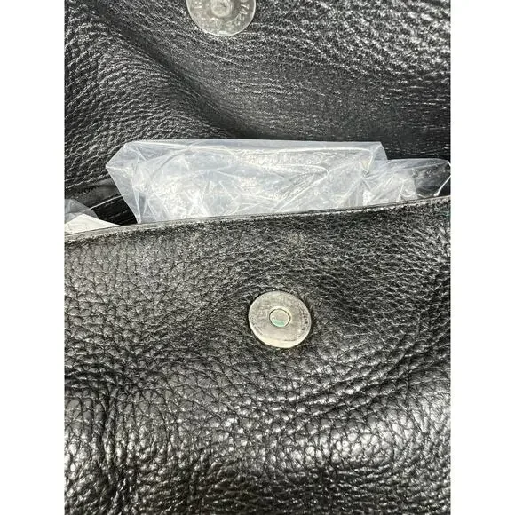 Michael Kors Handbag Astor Studded Black Leather Shoulder Bag Slouchy - Picture 10 of 16